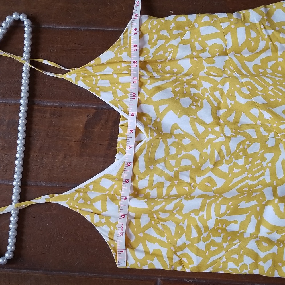 Maeve Anthropologie Goldenrod Spaghetti Strap Sleeveless Pant Jumpsuit Size 8 - Picture 6 of 10